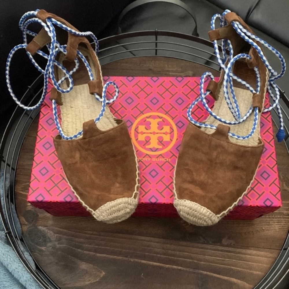 Tory Burch Lace-Up Espadrilles